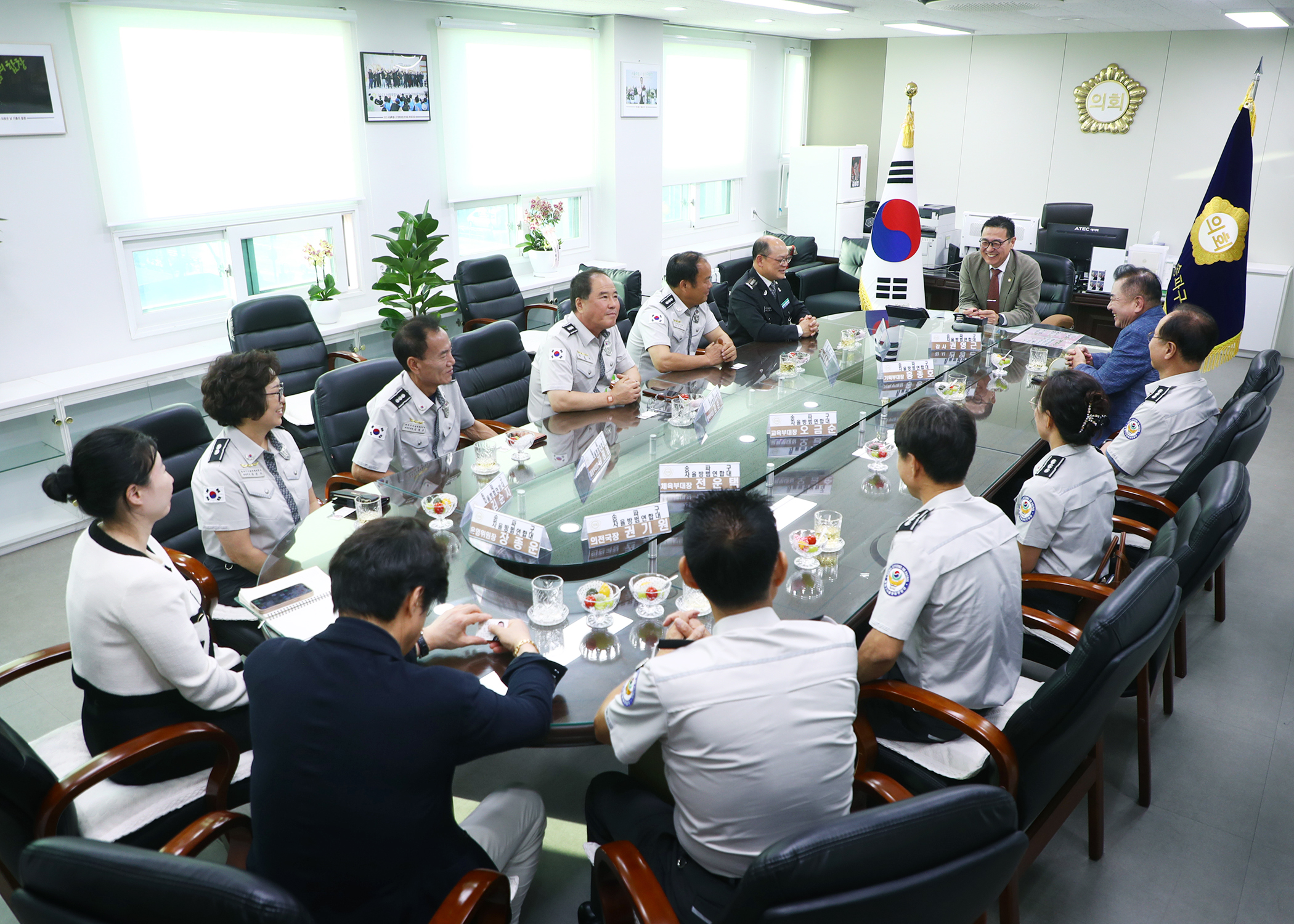 송파구자율방범연합대 송파구의회의장 면담 - 2