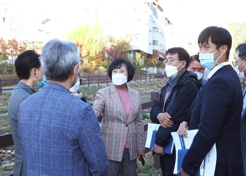 성남시 창곡천 수변공원 현장방문