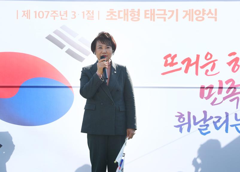 제107주년 3.1절 초대형 태극기 게양식