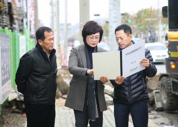 동남로 보행 환경개선 공사 현장방문